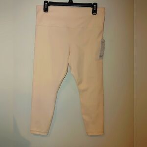 Athleta Cream High-Waisted Leggings Size Large NWT